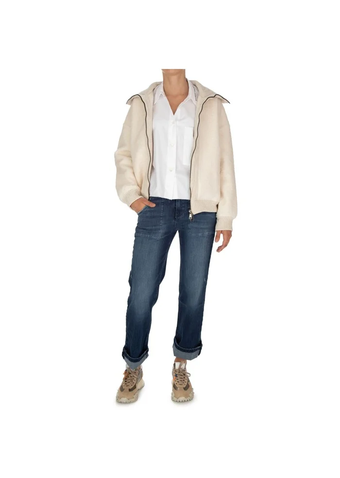 NOUMENO CONCEPT | JEANS VITA ELASTICA BLU