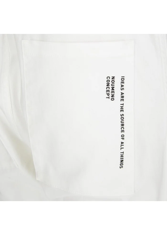 NOUMENO CONCEPT | PANTALONI COTONE BIANCO