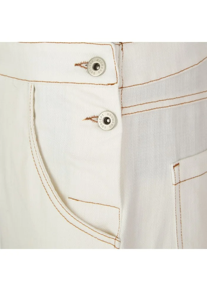 NOUMENO CONCEPT | SALOPETTE COTONE BIANCO PANNA