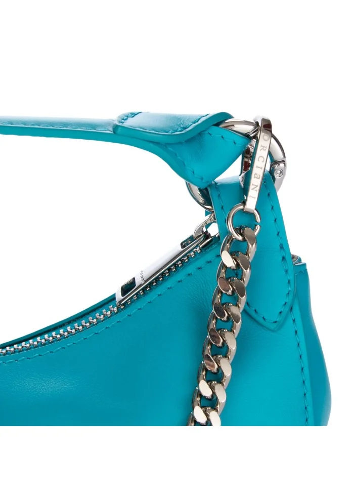 ORCIANI | BORSA A MANO DUMPLING VANITY AZZURRO