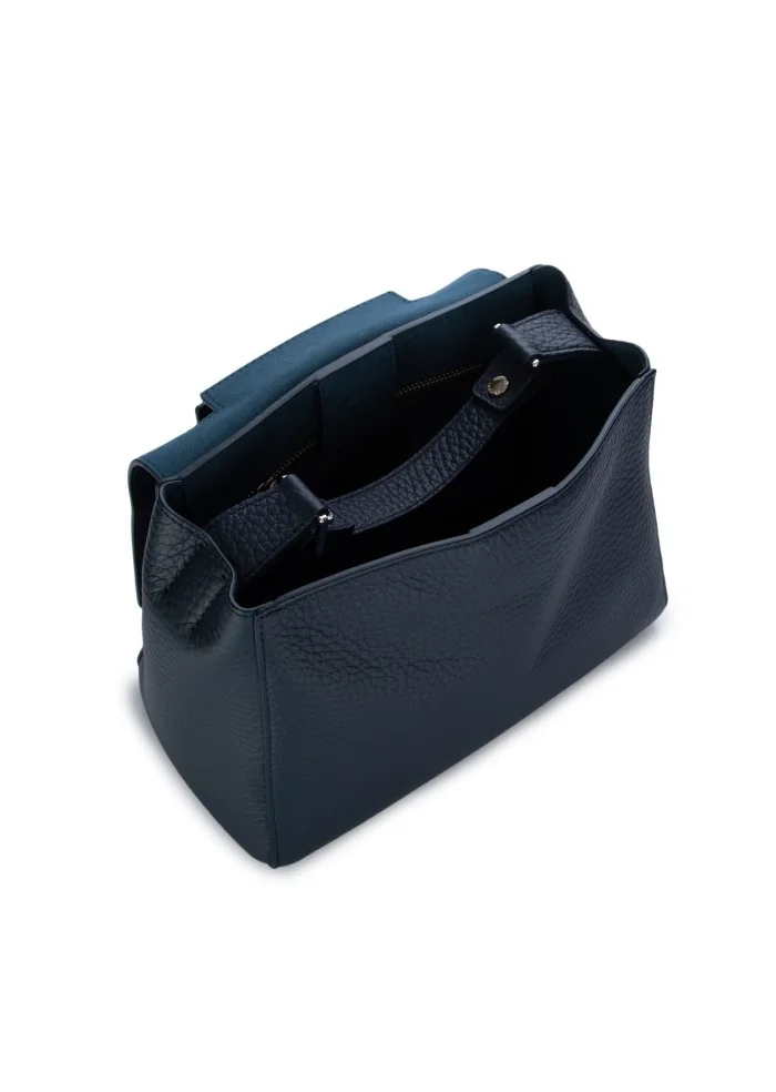 ORCIANI | BORSA A MANO SVEVA PICCOLA BLU NAVY