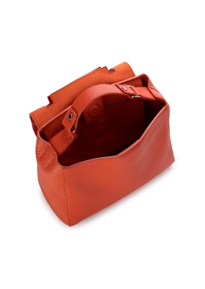 ORCIANI | BORSA A MANO SVEVA SOFT PICCOLA ARANCIONE