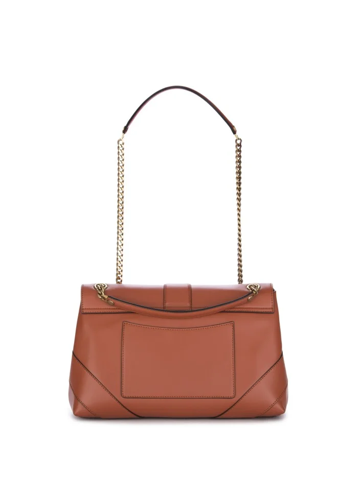 ORCIANI | BORSA A SPALLA ALMA COUTURE MARRONE CUOIO
