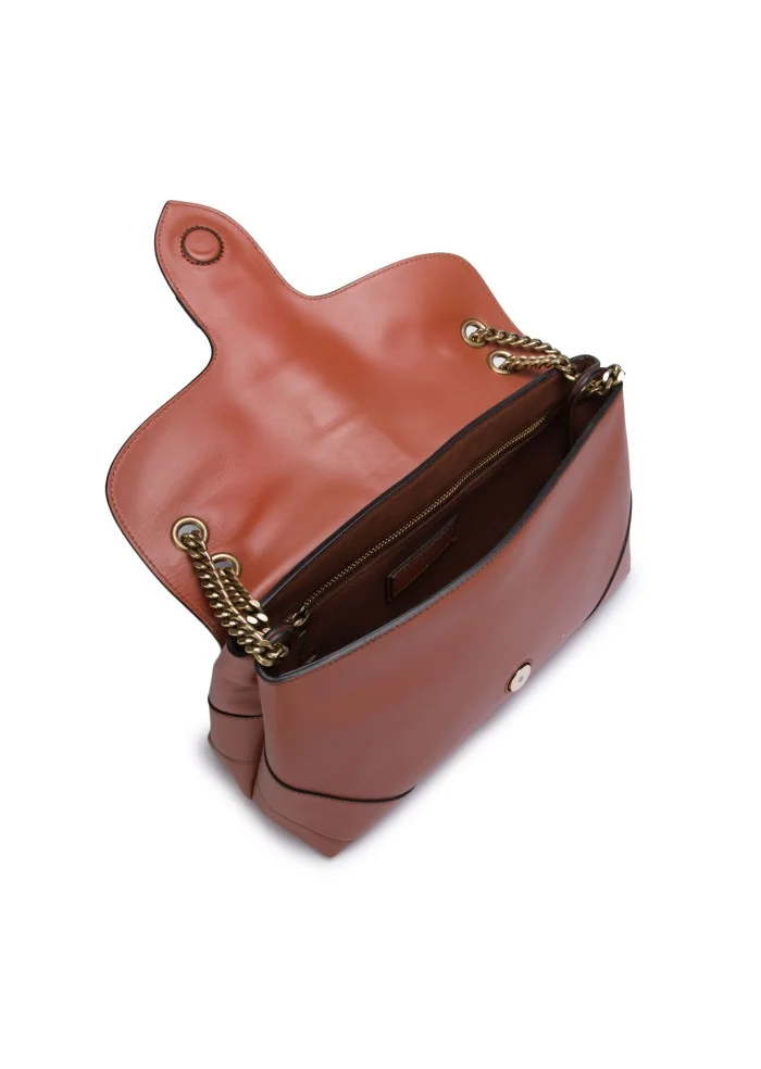 ORCIANI | BORSA A SPALLA ALMA COUTURE MARRONE CUOIO