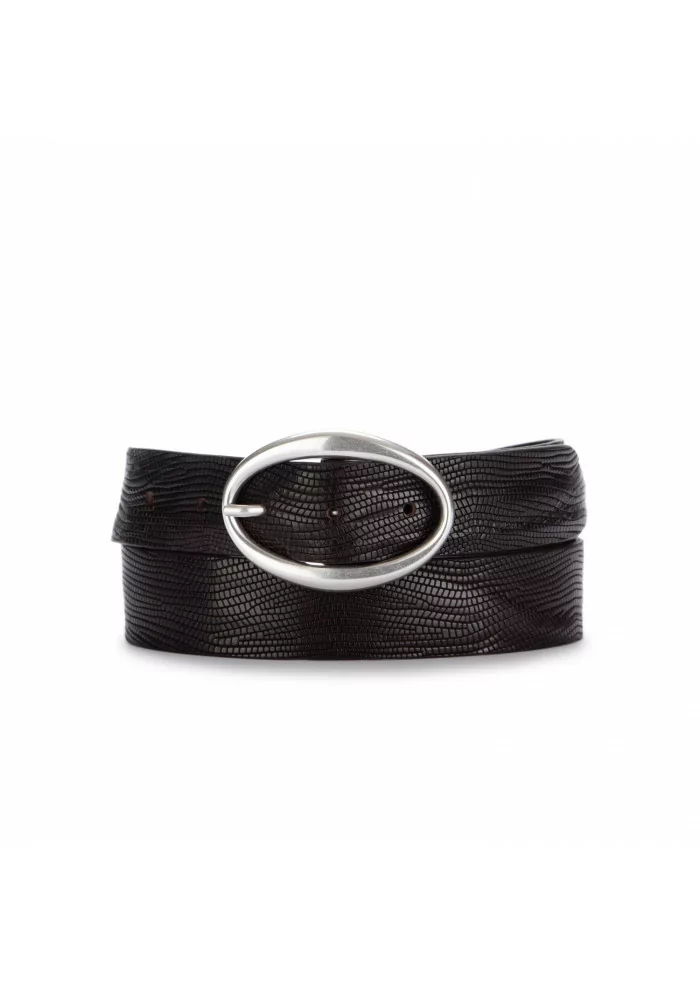 ORCIANI | CINTURA LIZARD CUOIO MARRONE