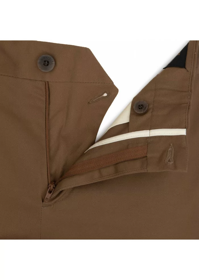 OUT/FIT | PANTALONI SOLDI COTONE MARRONE TABACCO