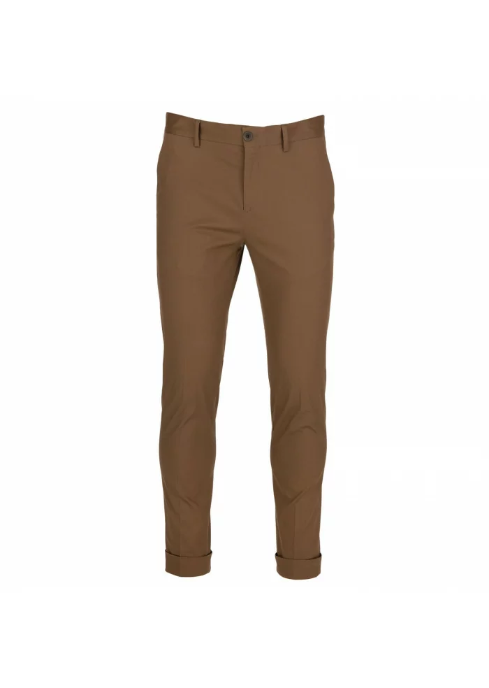 OUT/FIT | PANTALONI SOLDI COTONE MARRONE TABACCO