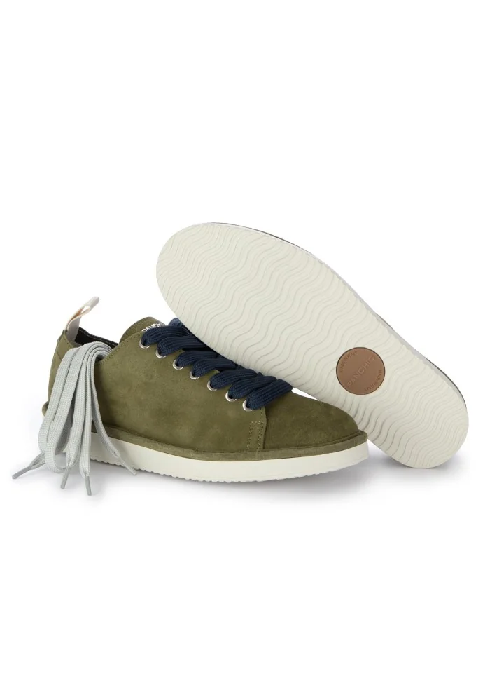 PANCHIC | SNEAKERS CAMOSCIO VERDE BLU