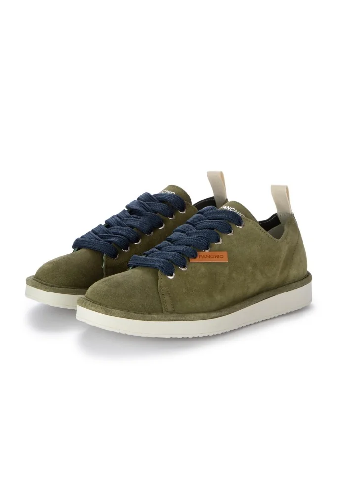 PANCHIC | SNEAKERS CAMOSCIO VERDE BLU