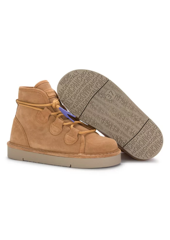 PANCHIC | STIVALETTI ALLACCIATI CAMOSCIO MARRONE CHIARO