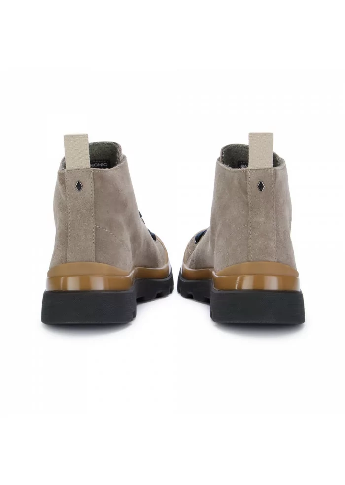 PANCHIC | STIVALETTI IN PELLE SCAMOSCIATA E LACCI BLU GRIGIO