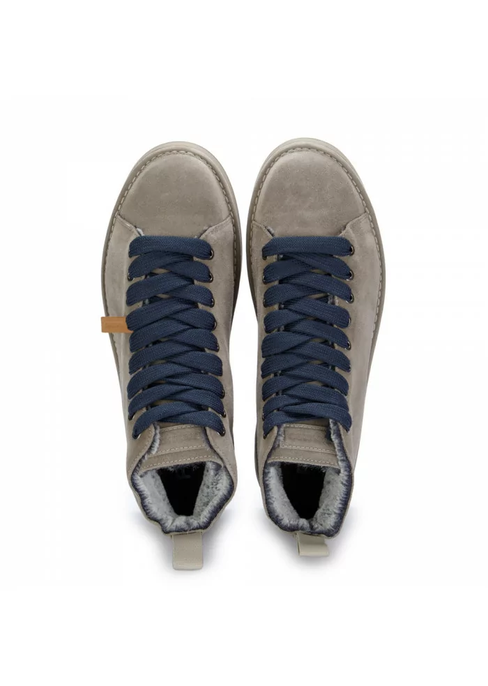 PANCHIC | STIVALETTI IN PELLE SCAMOSCIATA LACCI BLU GRIGIO