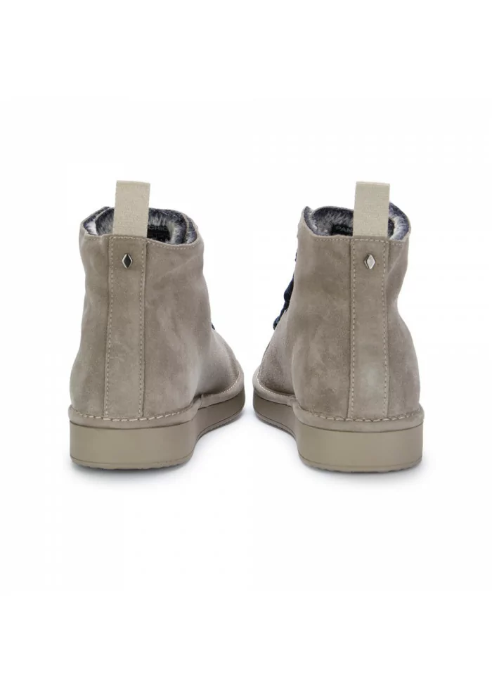 PANCHIC | STIVALETTI IN PELLE SCAMOSCIATA LACCI BLU GRIGIO