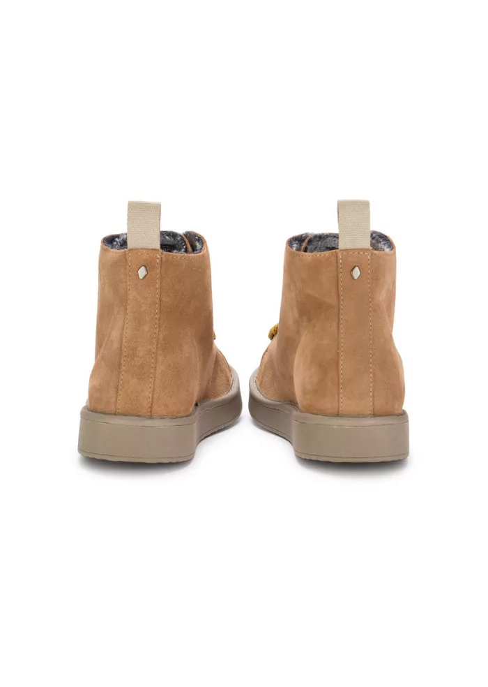 PANCHIC | TRONCHETTI CAMOSCIO MARRONE CHIARO LACCI GIALLI