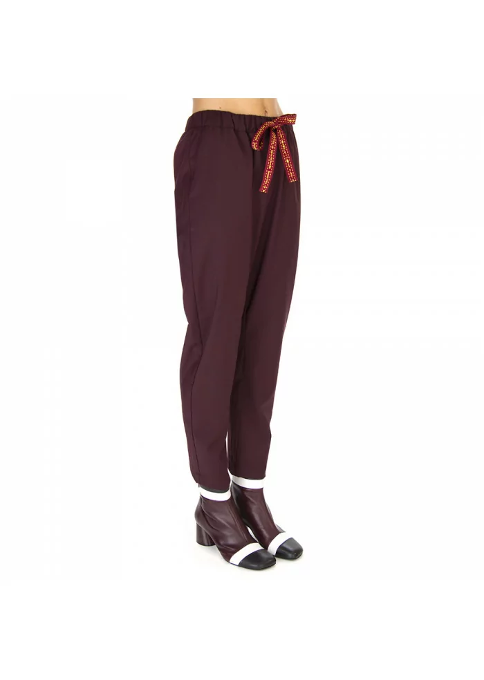 PANTALONI DONNA SEMICOUTURE | Y9AL05 BORDEAUX SCURO