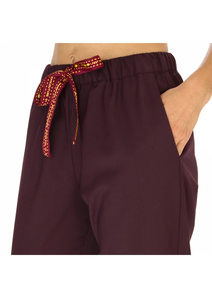 PANTALONI DONNA SEMICOUTURE | Y9AL05 BORDEAUX SCURO