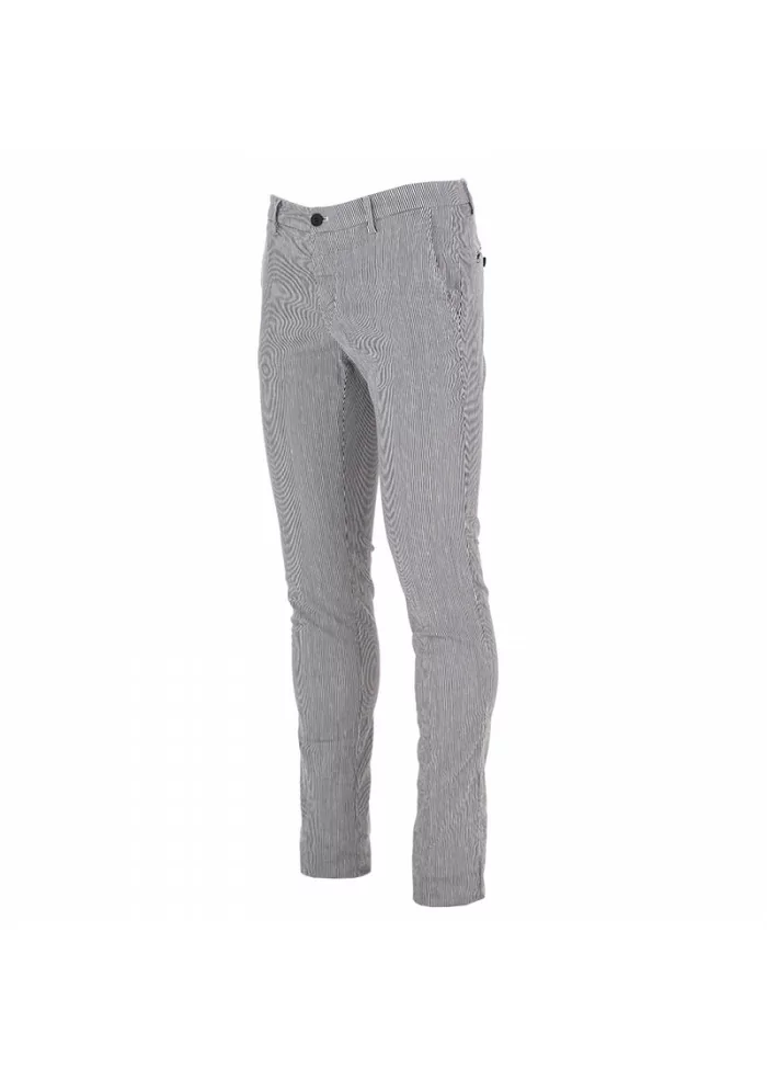 PANTALONI UOMO MASON'S | COTONE STRETCH BIANCO NERO