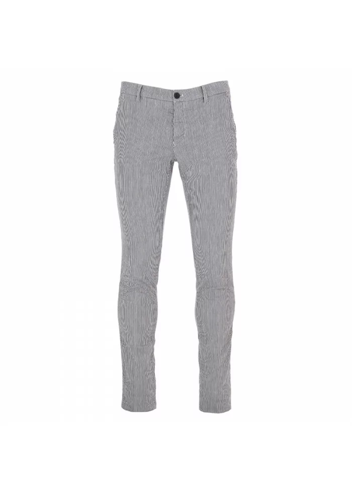 PANTALONI UOMO MASON'S | COTONE STRETCH BIANCO NERO