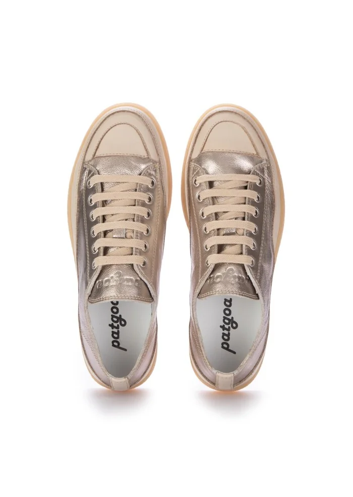 PATGOA | SNEAKERS MYO BEIGE METALLIZATO
