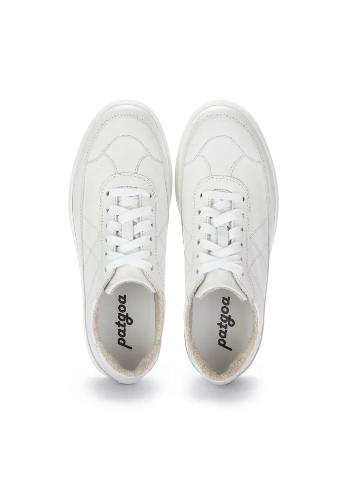 PATGOA | SNEAKERS SABA PELLE BIANCO
