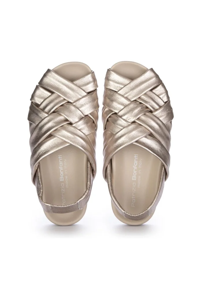 PATRIZIA BONFANTI | SANDALI AMELIE BACK SILK METALLICO