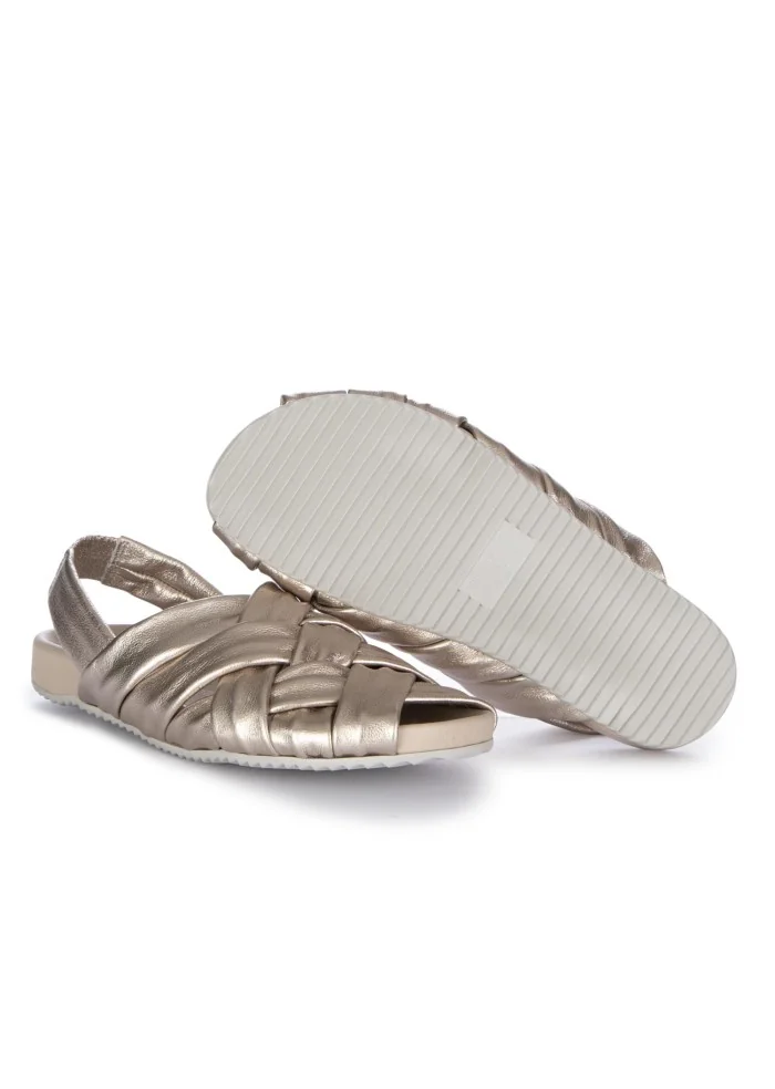 PATRIZIA BONFANTI | SANDALI AMELIE BACK SILK METALLICO