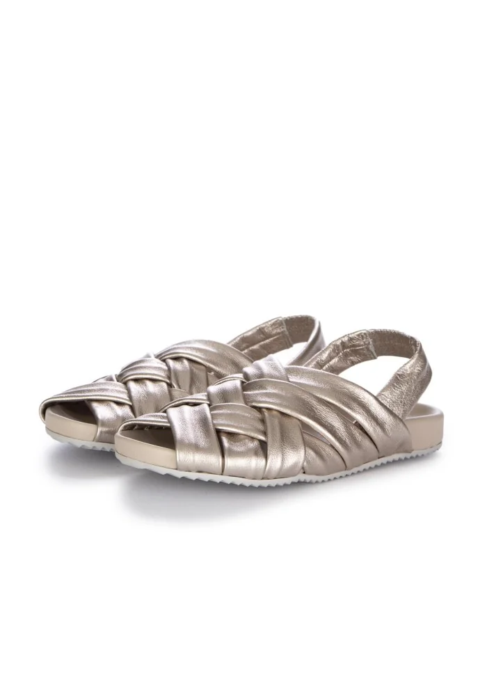 PATRIZIA BONFANTI | SANDALI AMELIE BACK SILK METALLICO