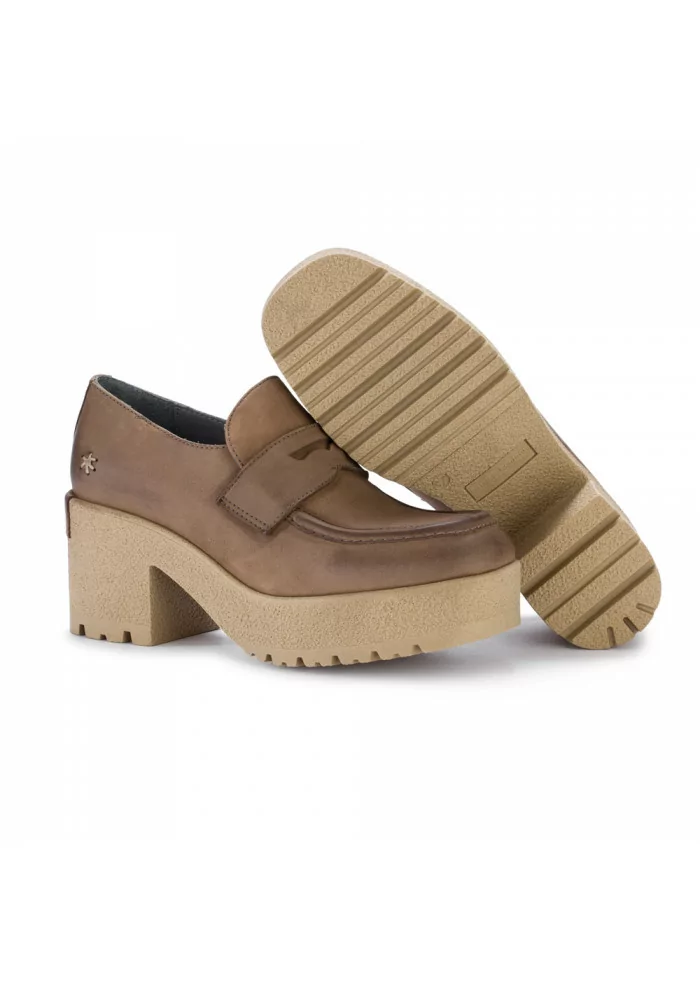 PATRIZIA BONFANTI | SCARPA PLATFORM NABUCK JINGU MARRONE
