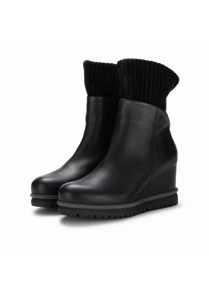 PATRIZIA BONFANTI | STIVALETTI JUN PELLE VELLUTO NERO