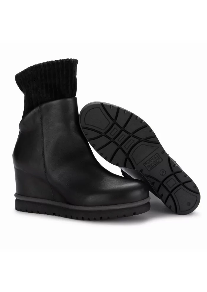 PATRIZIA BONFANTI | STIVALETTI JUN PELLE VELLUTO NERO