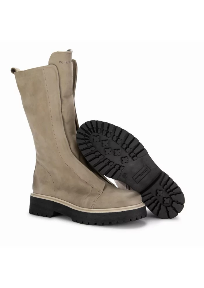 PATRIZIA BONFANTI | STIVALI KUNI HIGH NABUK GRIGIO