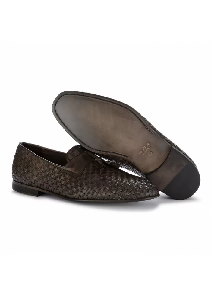 PAWELK'S | MOCASSINI INTRECCIO TUFF PELLE MARRONE