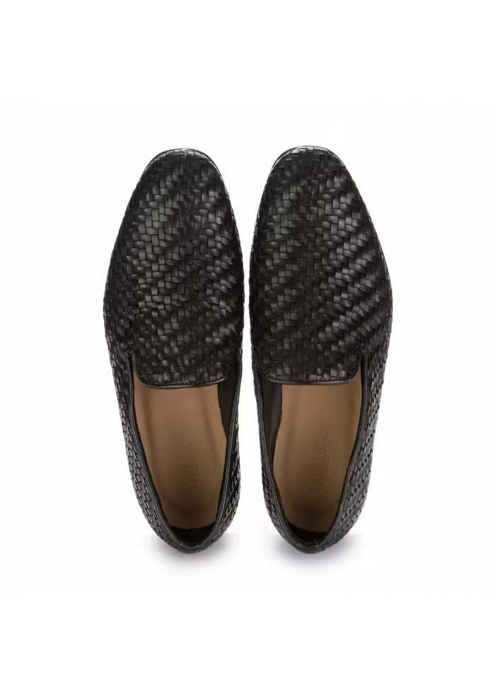 PAWELK'S | MOCASSINI PELLE INTRECCIATA MARRONE TESTA DI MORO