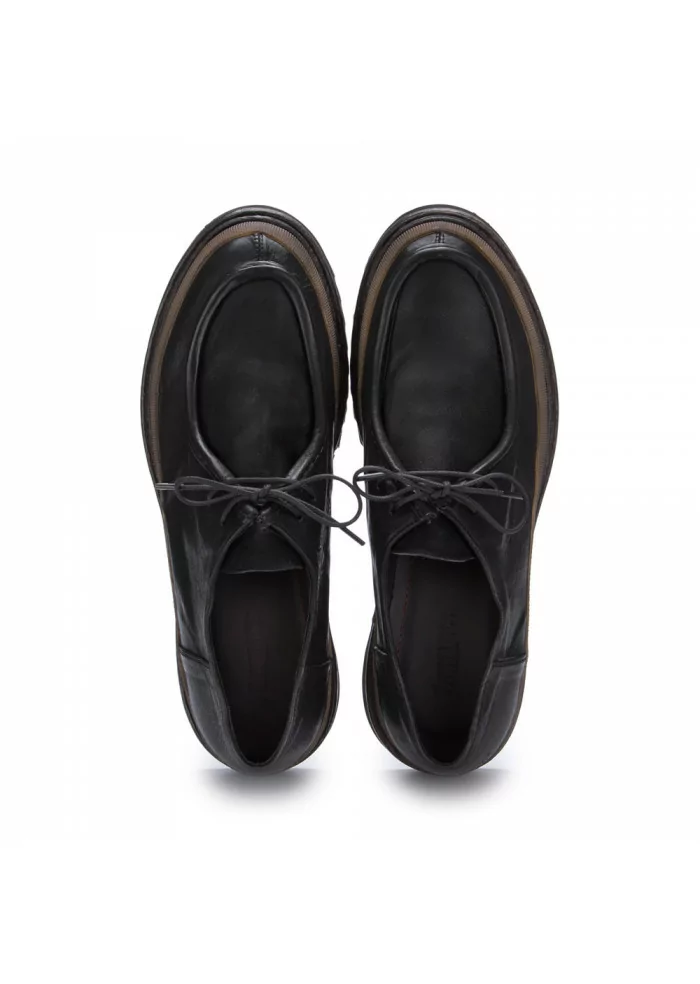 PAWELK'S | SCARPE ALLACCIATE BANDA IN PELLE NERO