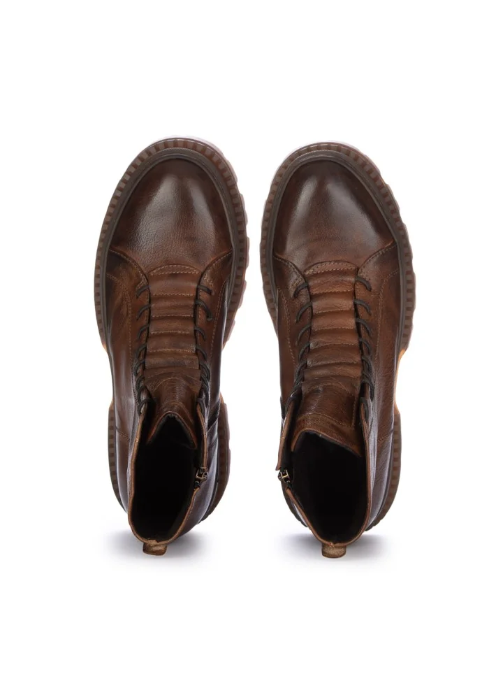 PAWELK'S | STIVALETTI ALLACCIATI BUFALO MARRONE