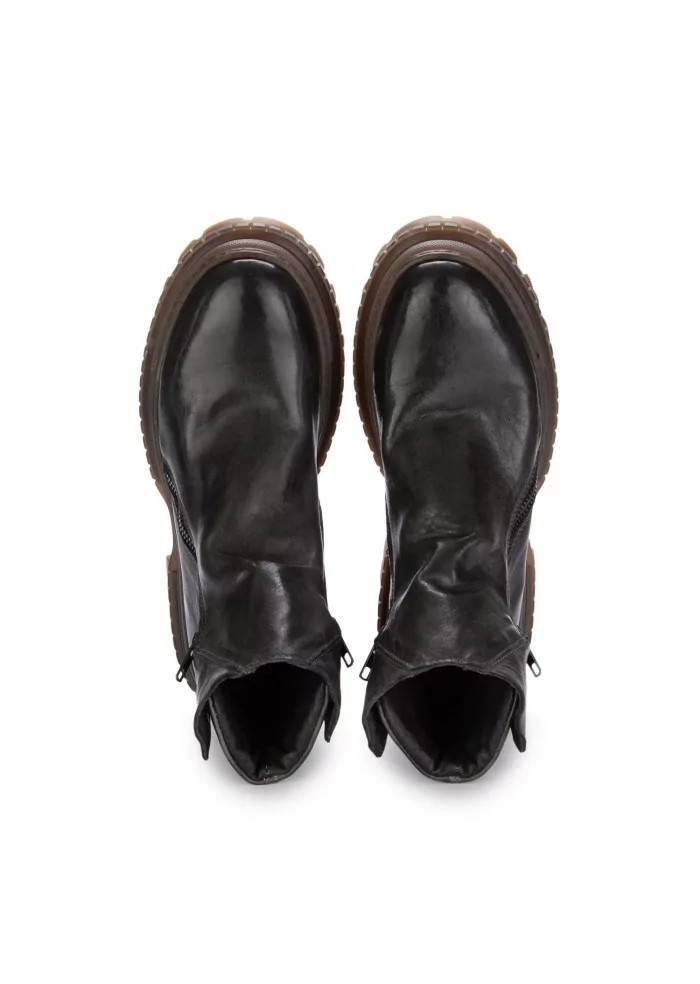 PAWELK'S | STIVALETTI CRUST ZIP MARRONE FANGO