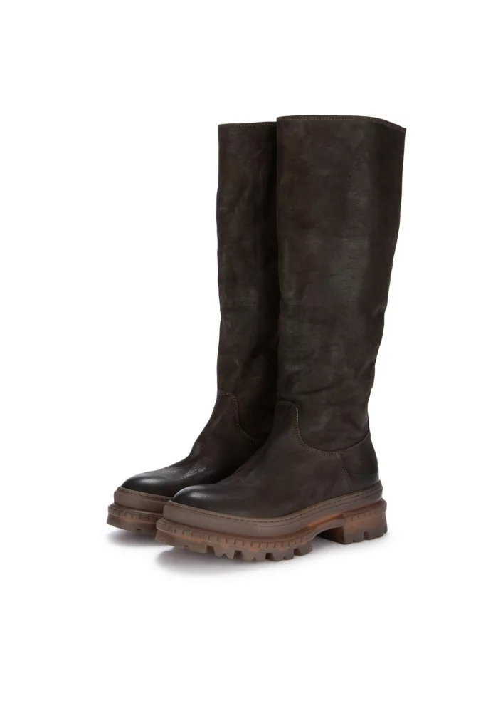 PAWELK'S | STIVALI BAND PELLE MARRONE CAFFÉ