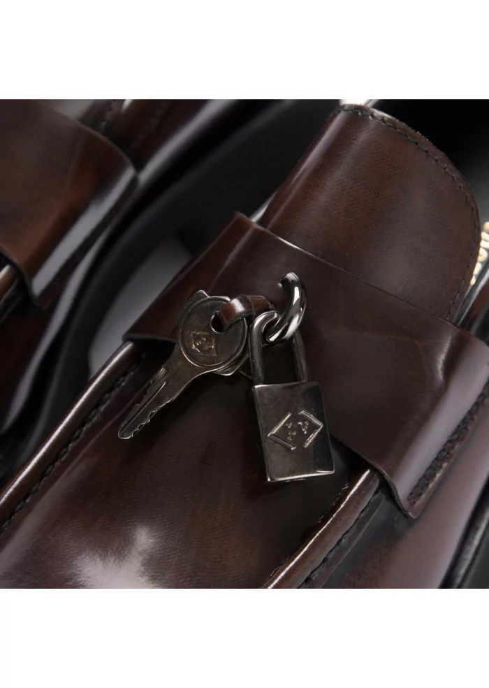 POESIE VENEZIANE | MOCASSINI PELLE LUCCHETTO MARRONE