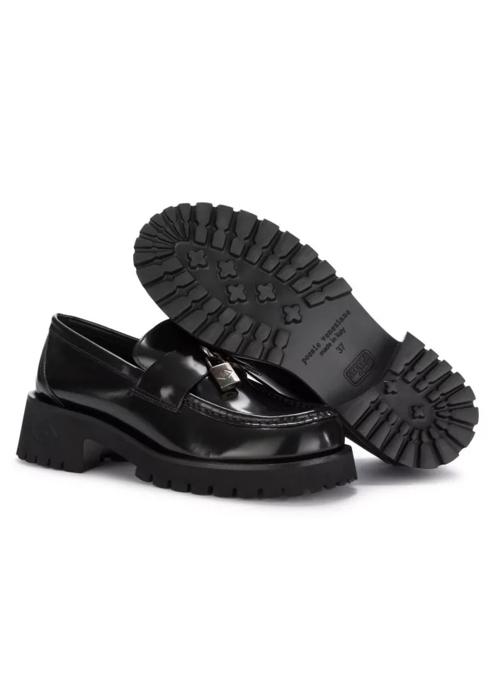 POESIE VENEZIANE | MOCASSINI PELLE LUCCHETTO NERO