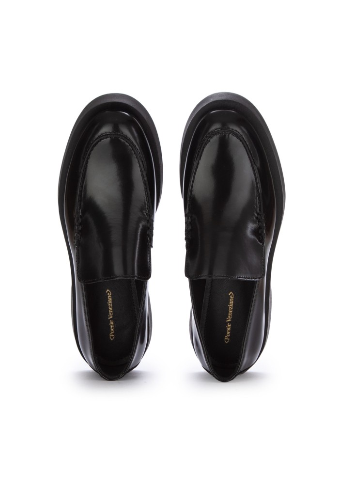 POESIE VENEZIANE | MOCASSINI SUOLA SPESSA ABRASIVATO NERO