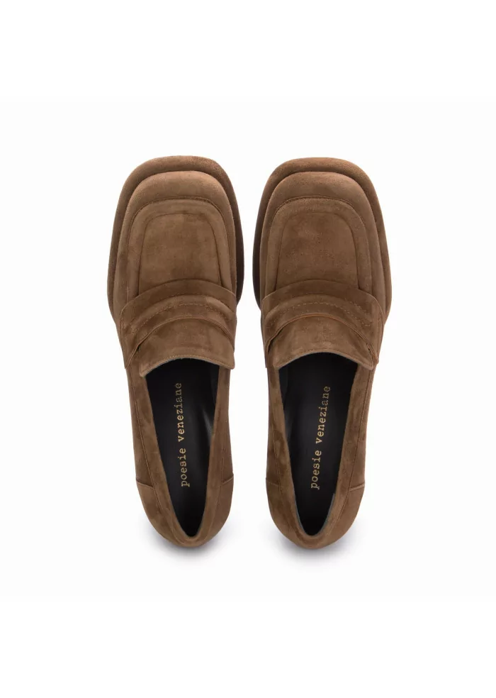 POESIE VENEZIANE | SCARPE TACCO CAMOSCIO MARRONE