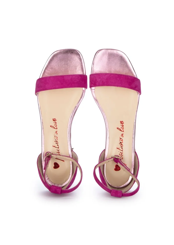 POSITANO IN LOVE | SANDALI CAMOSCIO LAMIANTO FUCSIA