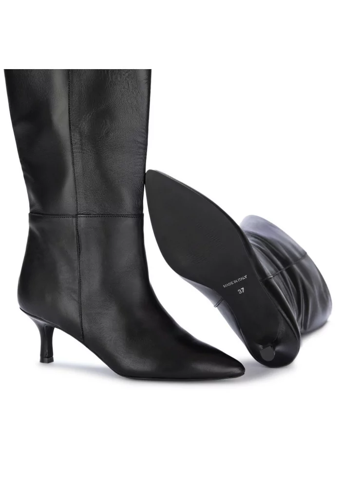 POSITANO IN LOVE | STIVALI CON TACCO CONNYE PELLE NERO