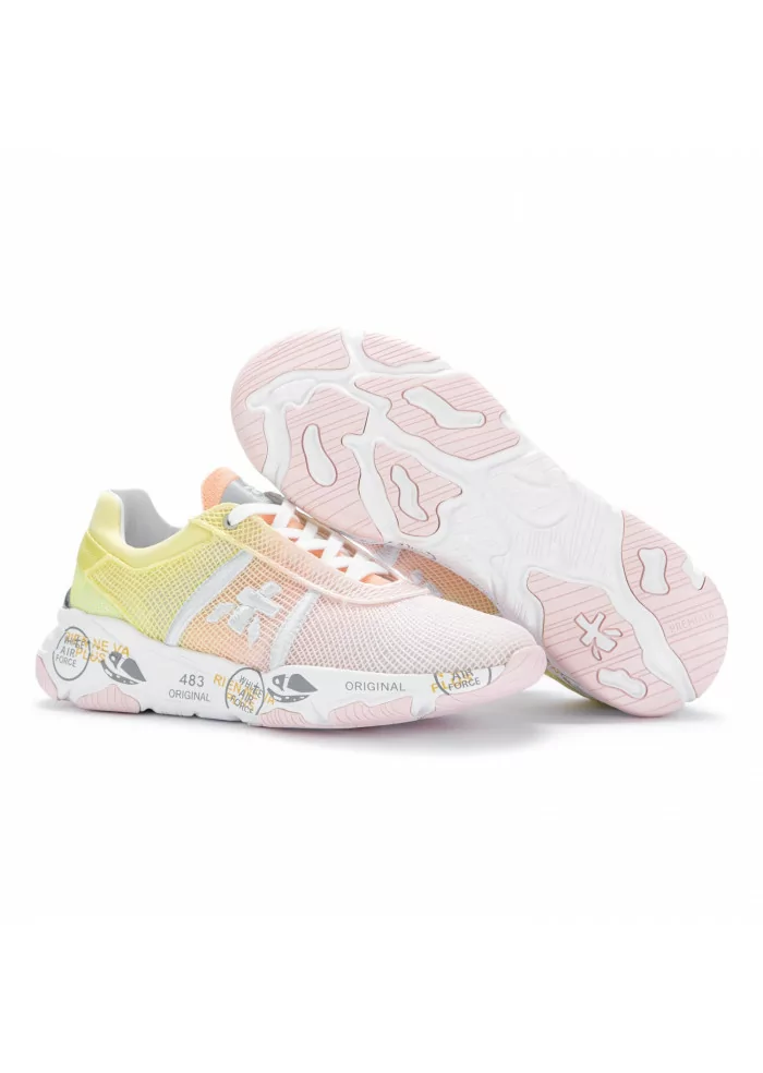 PREMIATA | SNEAKERS BUFF RETE SFUMATURA ROSA GIALLO