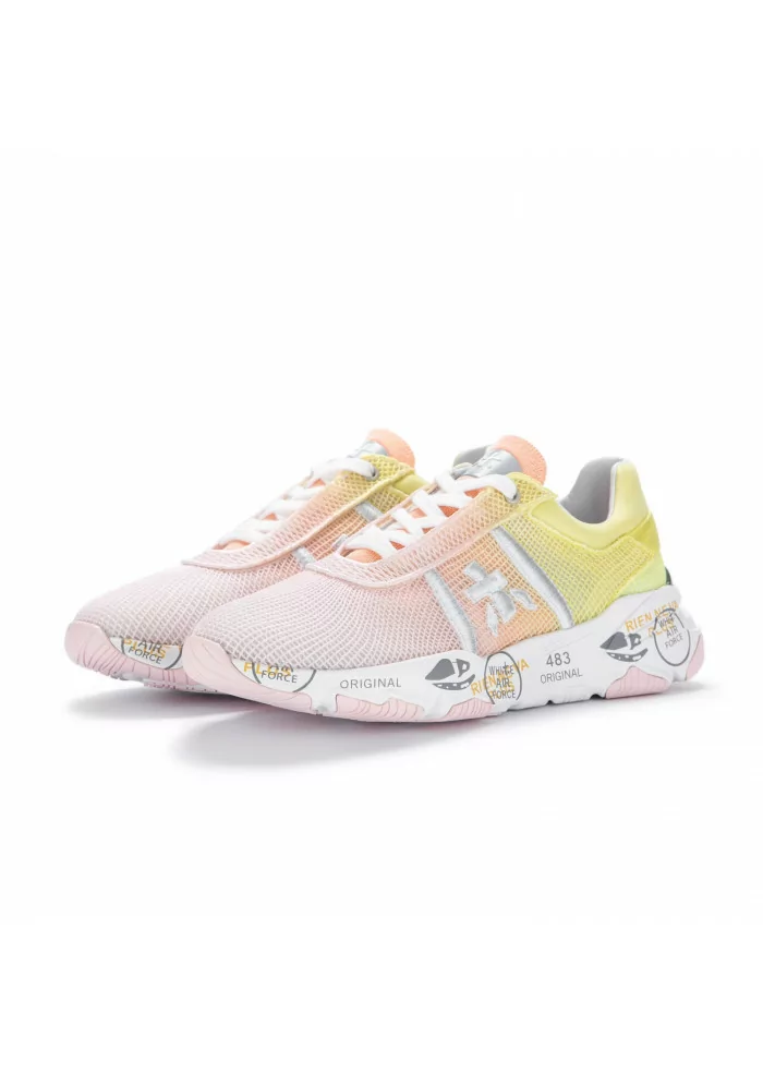 PREMIATA | SNEAKERS BUFF RETE SFUMATURA ROSA GIALLO