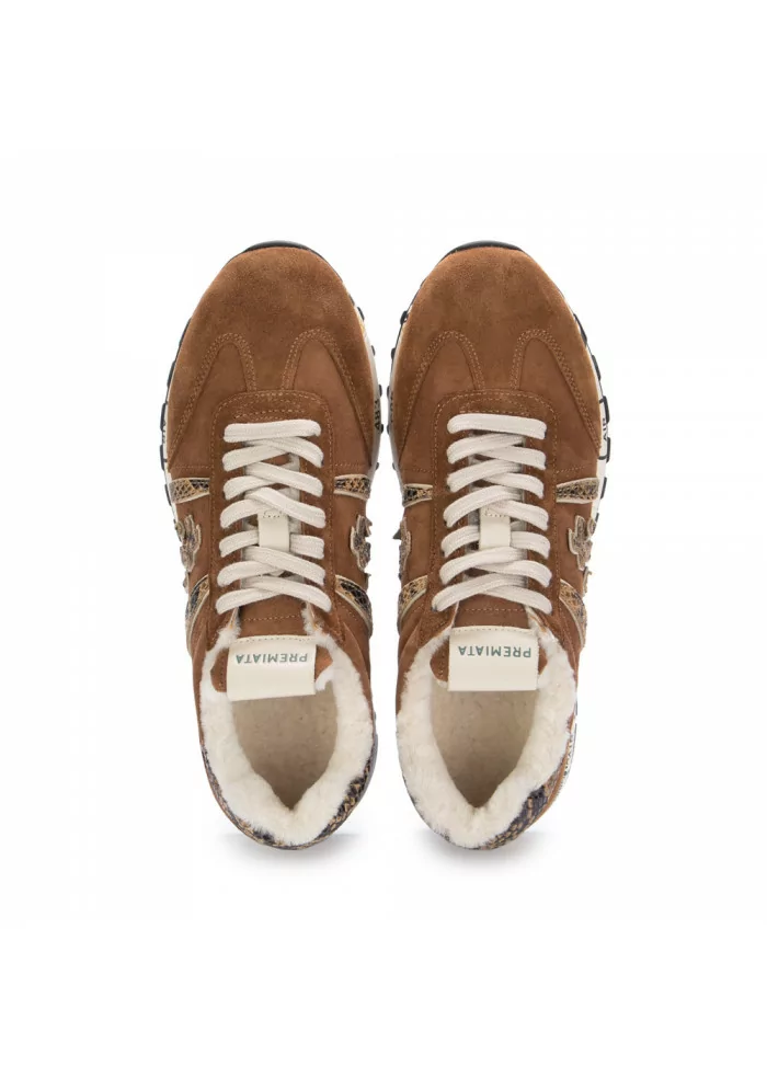 PREMIATA | SNEAKERS FODERA IN PELO LUCY MARRONE