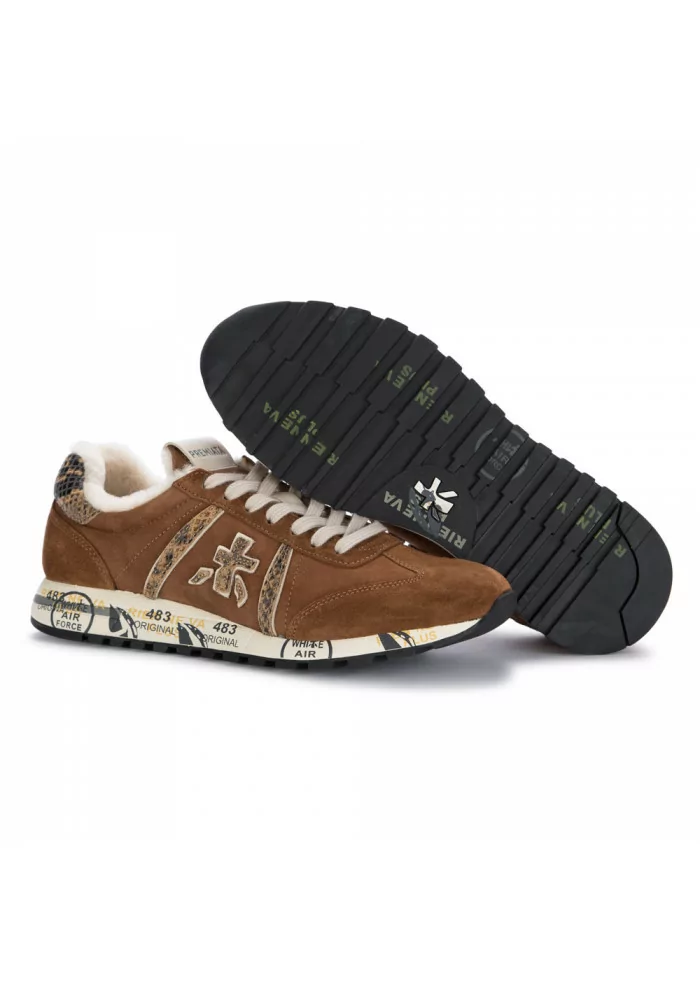 PREMIATA | SNEAKERS FODERA IN PELO LUCY MARRONE