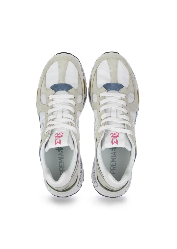 PREMIATA | SNEAKERS MASE BIANCO BEIGE AZZURRO