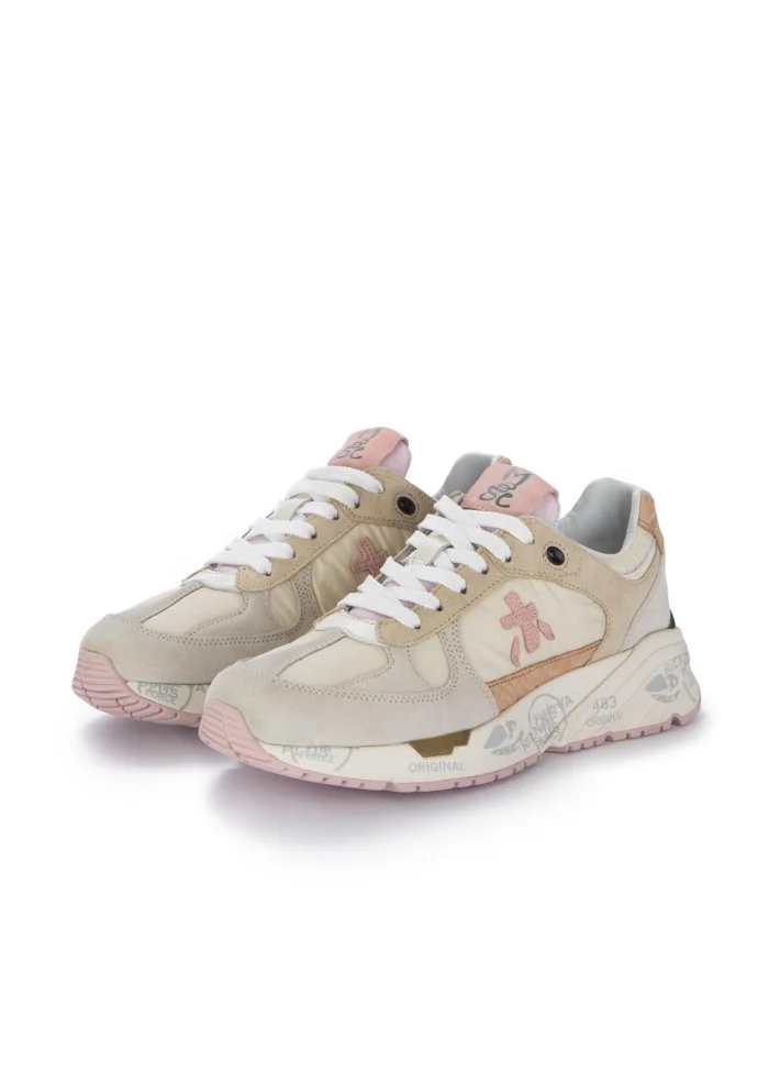 PREMIATA | SNEAKERS MASED BEIGE ROSA PASTELLO