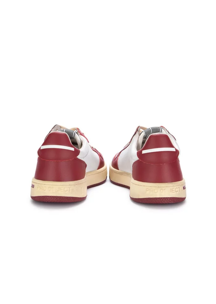 PRO 01 JECT | SNEAKERS P7BM PELLE BIANCO ROSSO
